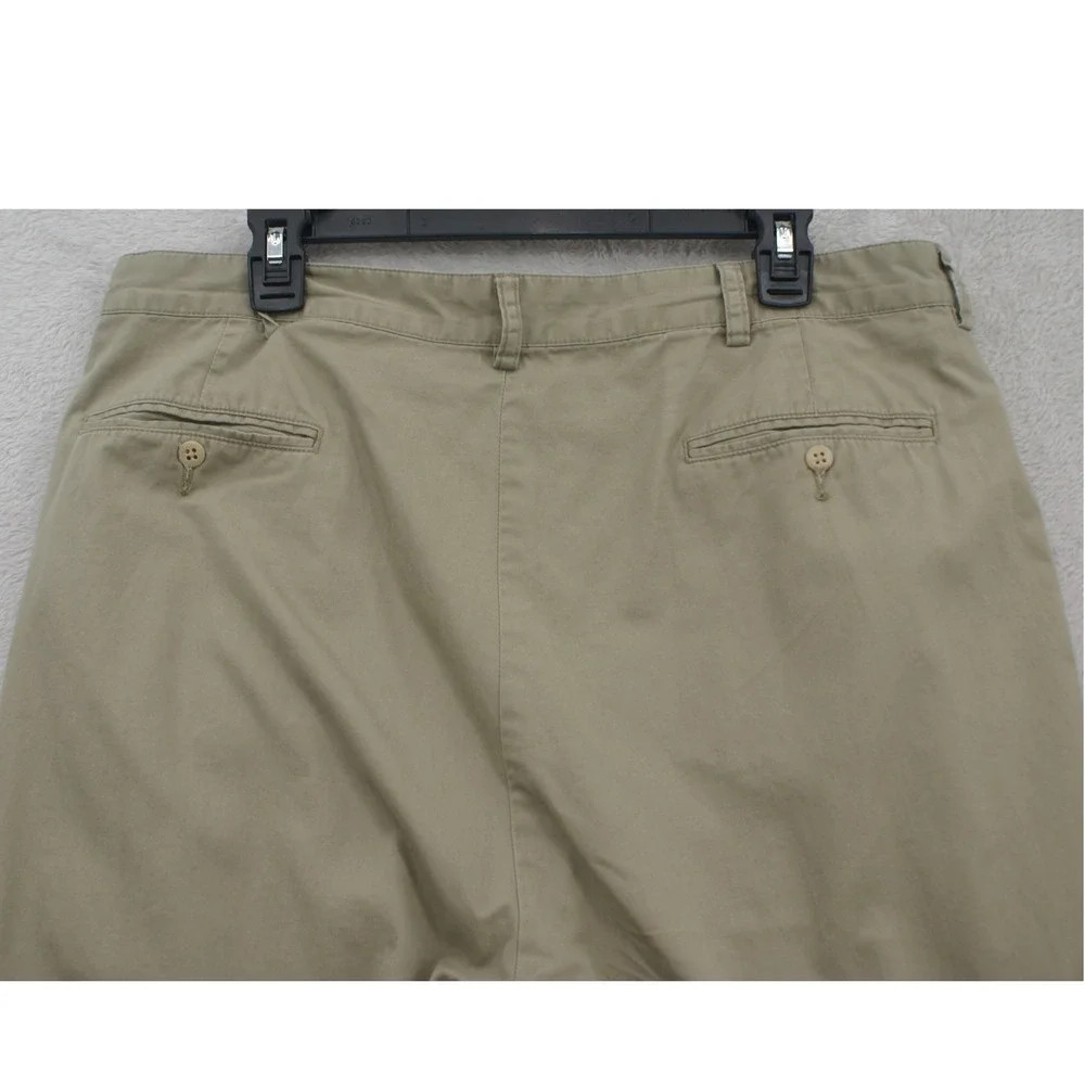 Vintage Polo Ralph Lauren Hammond Pant 38x32 Khaki Pleated Chino Made Singapore